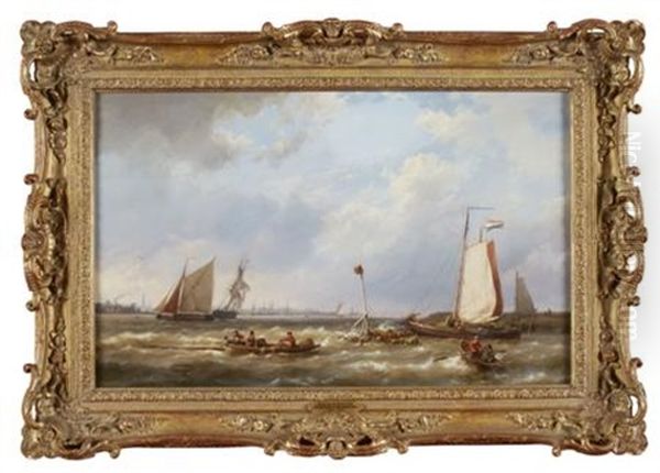 Dutch Shipping Off Amsterdam - view 1