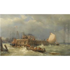 On The Scheldt by Hermanus Koekkoek the Elder