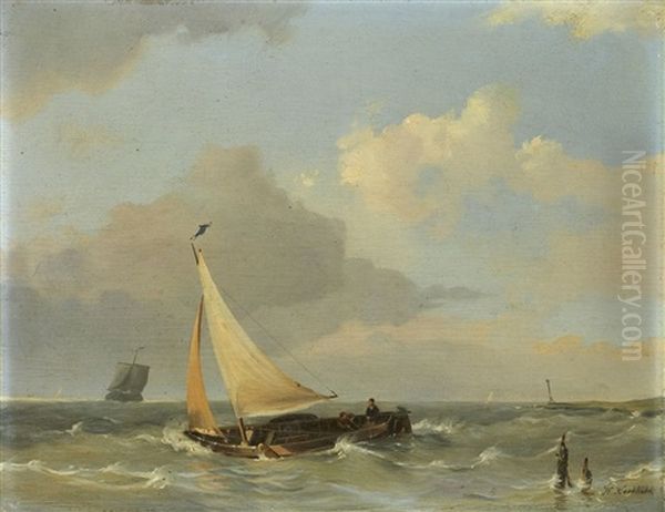 Meereslandschaft Mit Segelschiff - view 1