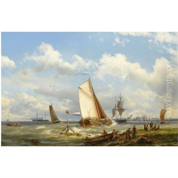 A Busy Harbour, Middelburg - view 1