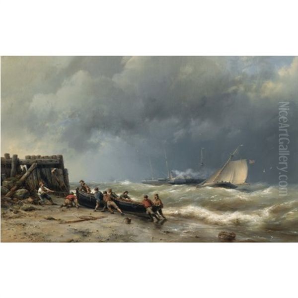 Pulling The Boat Ashore - view 1