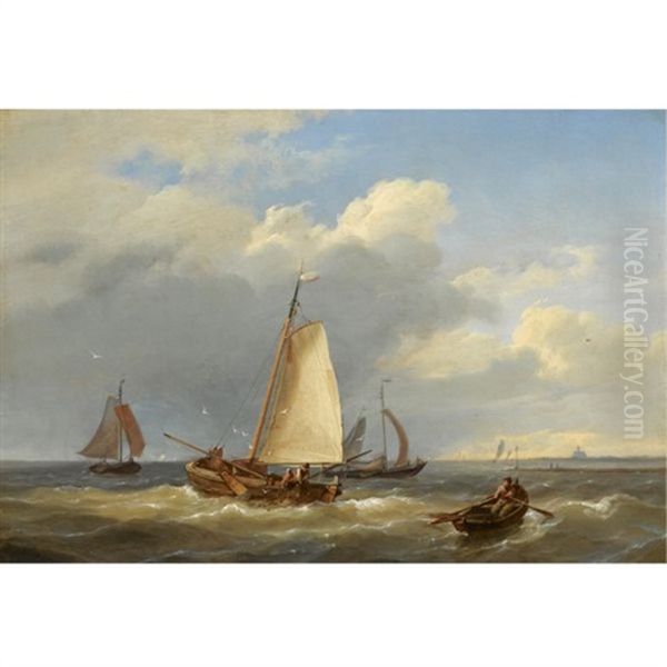 Fishermen Hauling In The Nets - view 1