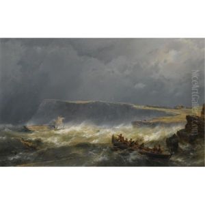 A Ship Wreck Off The Coast by Hermanus Koekkoek the Elder