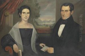 A Double Portrait Of Mr. And Mrs. Job Babcock, Sag Harbor, Long Island A Double Portrait Of Mr. And Mrs. Job Babcock, Sag Harbor, Long Island