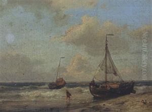 Fishing Boats At Low Tide