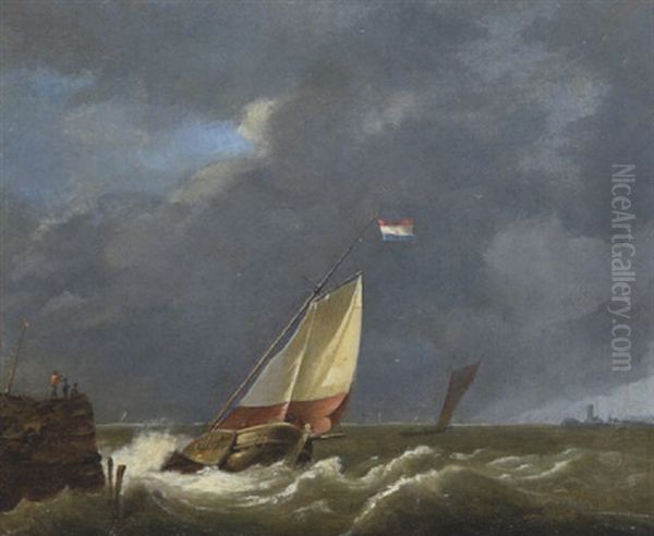 Segelboote Auf Sturmisch Bewegter See - view 1