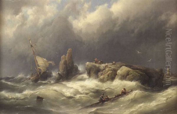 A Shipwreck Off The Coast - view 1