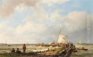 Bringing In The Catch by Hermanus Koekkoek the Elder