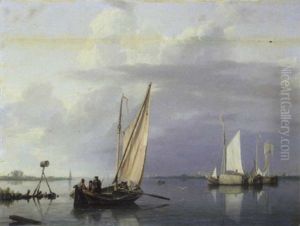 Flusslandschaft by Hermanus Koekkoek the Elder