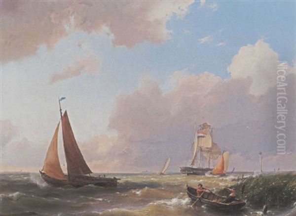 Sailing Vessels Off The Dutch Coast - view 1