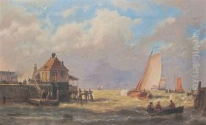 Entering The Harbour by Hermanus Koekkoek the Elder