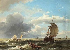 Negotiating The Breakers by Hermanus Koekkoek the Elder