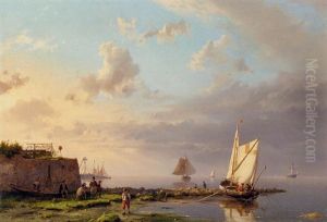 Mending Nets By The Shore