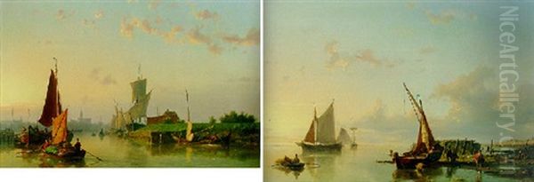 Sailing Vessels At The Entrance Of The Harbour - view 1