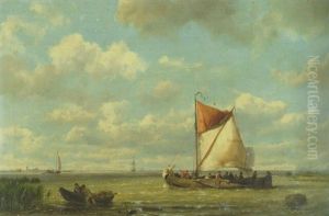 Shippingin A Calm On The Zuyder Zee Shippingin A Calm On The Zuyder Zee
