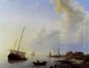 A Coastal Landscape With Sailing Vessels A Coastal Landscape With Sailing Vessels