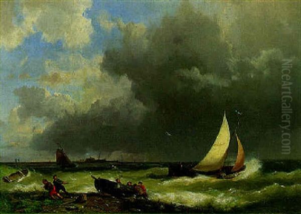 A Coastal Landscape With Fishermen - view 1