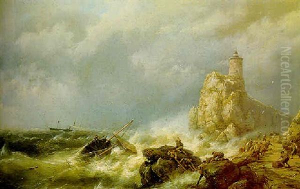 A Shipwreck In Stormy Seas - view 1