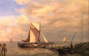 Fishermen Preparing Their Boats
