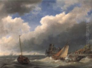 An Der Hollandischen Kuste by Hermanus Koekkoek the Elder
