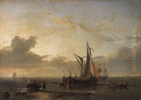 A Coastal Landscape With Sailing Vessels In A Calm - view 1