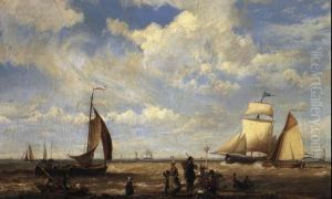 On The Dutch Coast by Hermanus Koekkoek the Elder