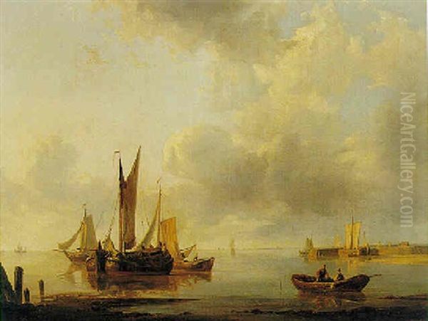 Flat Calm In A Low Countries Harbour - view 1