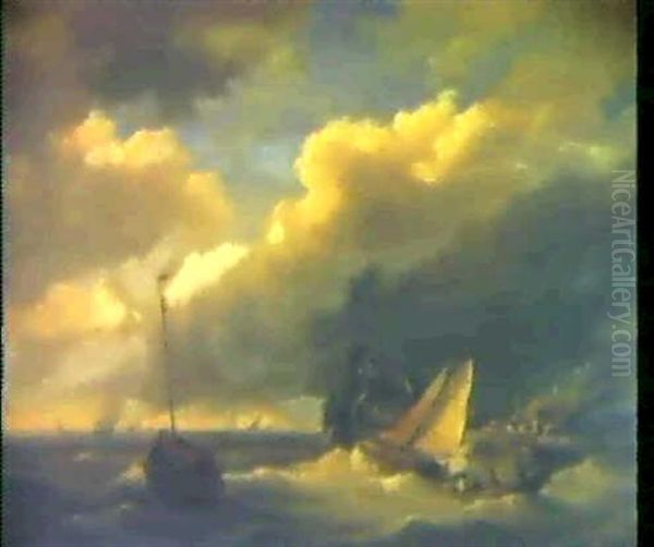 Segelschiffe An Der Hollandischen Kuste - view 1
