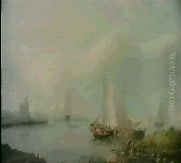 Segelschiffe In Einer Flussmundung - view 1