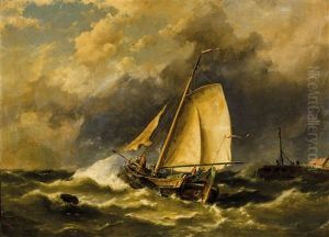 Choppy Seas by Hermanus Koekkoek the Younger