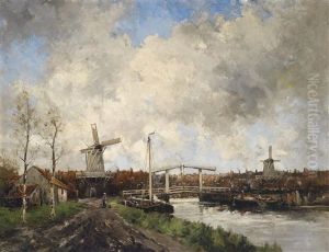 Hollandische Flusslandschaft by Hermanus Koekkoek the Younger