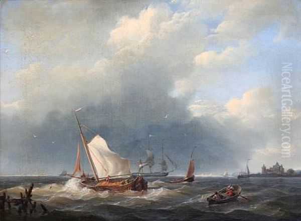 Sailing Vessels At Sea - view 1