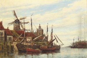 Eikendam - A River Estuary by Hermanus Koekkoek the Younger