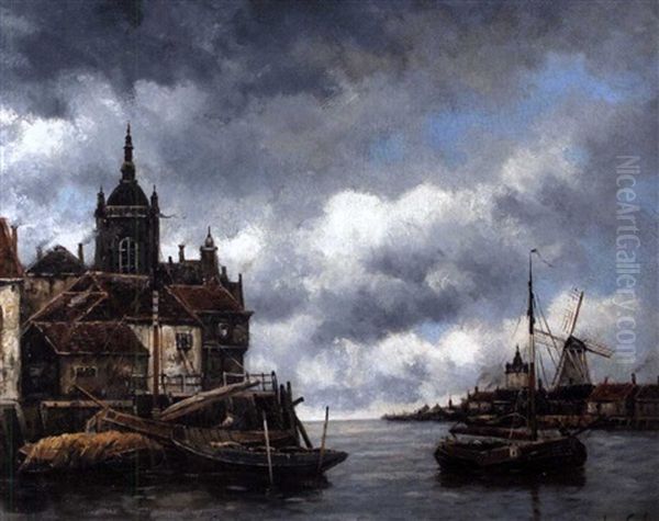 Dutch Shipping Scene (+ Another; Pair) - view 1