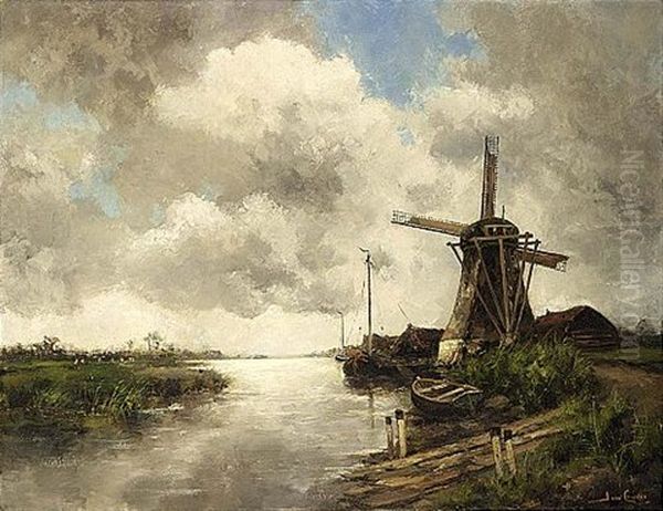 A Windmill In A Polder Landscape - view 1