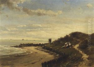 A Picnic In The Dunes by Hermanus Koekkoek the Younger