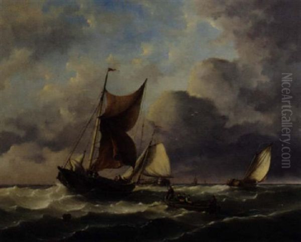 Sailing Barges Setting Out For Sea - view 1