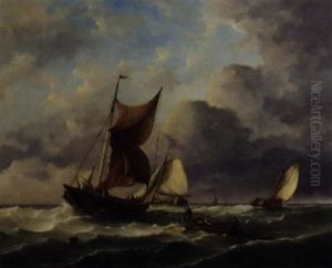 Sailing Barges Setting Out For Sea