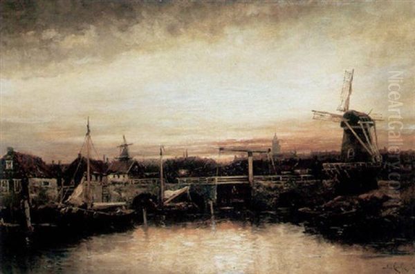 A Dutch Harbor At Dusk - view 1