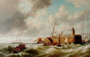 Almost Safe In Port by Hermanus Koekkoek the Younger