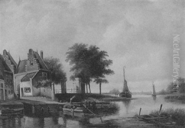 Hollandisches Dorf An Einem Fluss - view 1