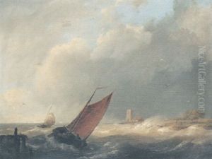 Shipping In A Choppy Sea by Hermanus Koekkoek the Younger