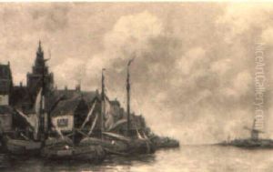 Near Terneusen, Holland by Hermanus Koekkoek the Younger