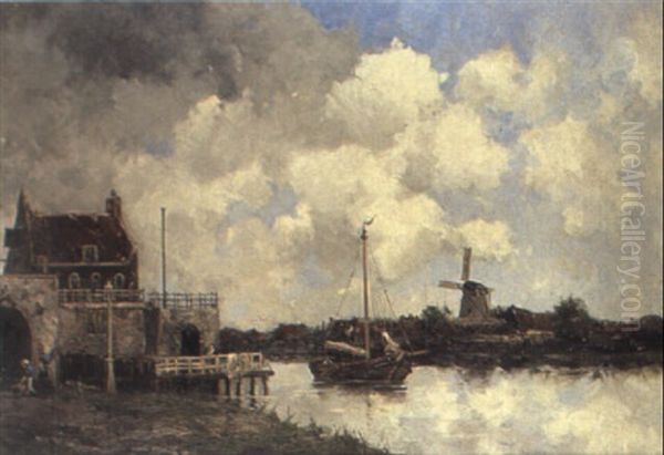 A Dutch Canal Scene - view 1