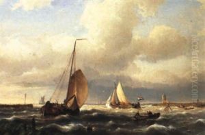 Sailing Vessels On A River