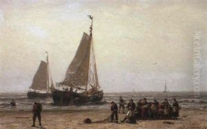 The Fishermen's Return by Hermanus Koekkoek the Younger