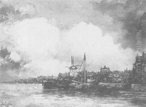 Harbour Scene by Hermanus Koekkoek the Younger