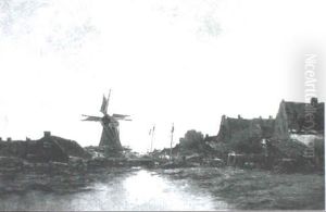 Landscape With Windmill by Hermanus Koekkoek the Younger