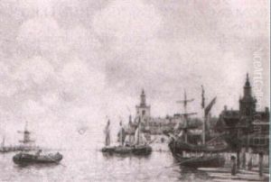 Near Breda, Holland by Hermanus Koekkoek the Younger