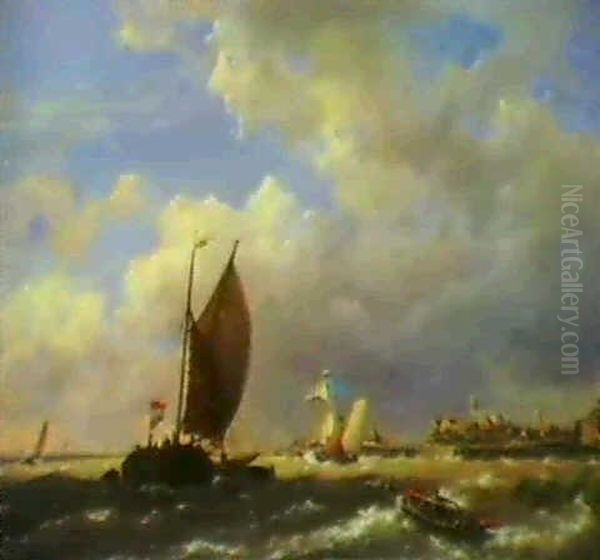 Zeilende Schepen Op Het Ij - view 1